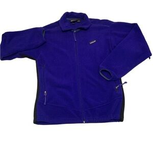 Patagonia Fleece Jacket Full Zip Royal Blue size M Polartec Regulator